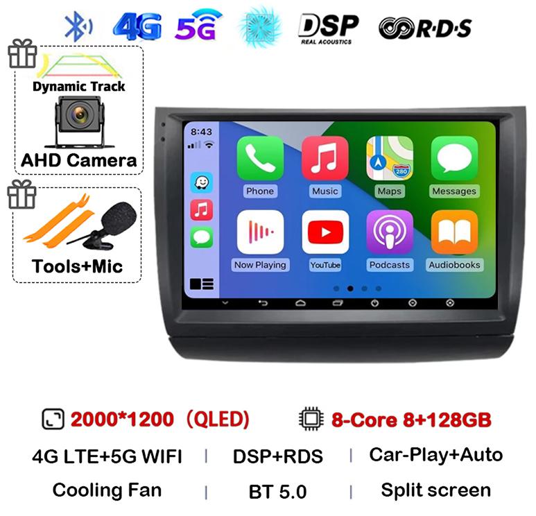 Android 14 Carplay Auto WIFI+4G Car Radio For Toyota Prius 20 2002-2009 Multimedia Player GPS Stereo 360 Camera Head Unit Audio