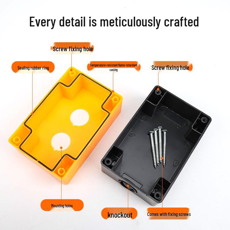 22mm Waterproof 220V Button Switch Combo: Start/Stop/Emergency Stop/Power Indicator Light