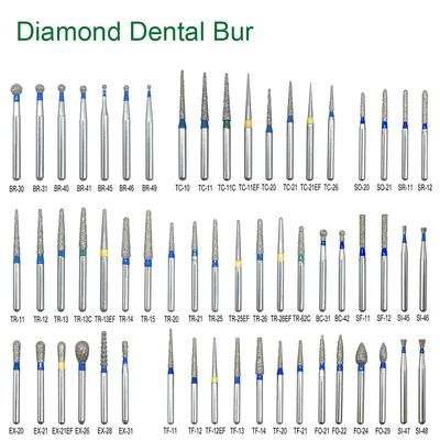 Freze dentare Fg Dia 1 6Mm Pachet 5 Bucăți Piesa de mână de mare viteză Freză diamantată Albirea dinților Materiale stomatologice