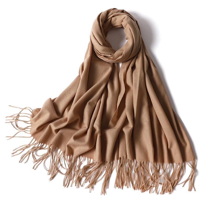 Winter Scarf For Women Cashmere Warm Solid Pashmina Blanket Wraps Female Thick Soft Bufanda Big Tassel Shawl Long Poncho Echarpe