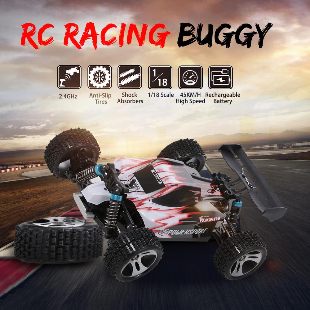 Wltoys A959 1:18 RC auto 2,4 GHz Off Road RC Trucks 4WD 45 km/H Vysokorychlostní závodní vozidlo Buggy Car RTR