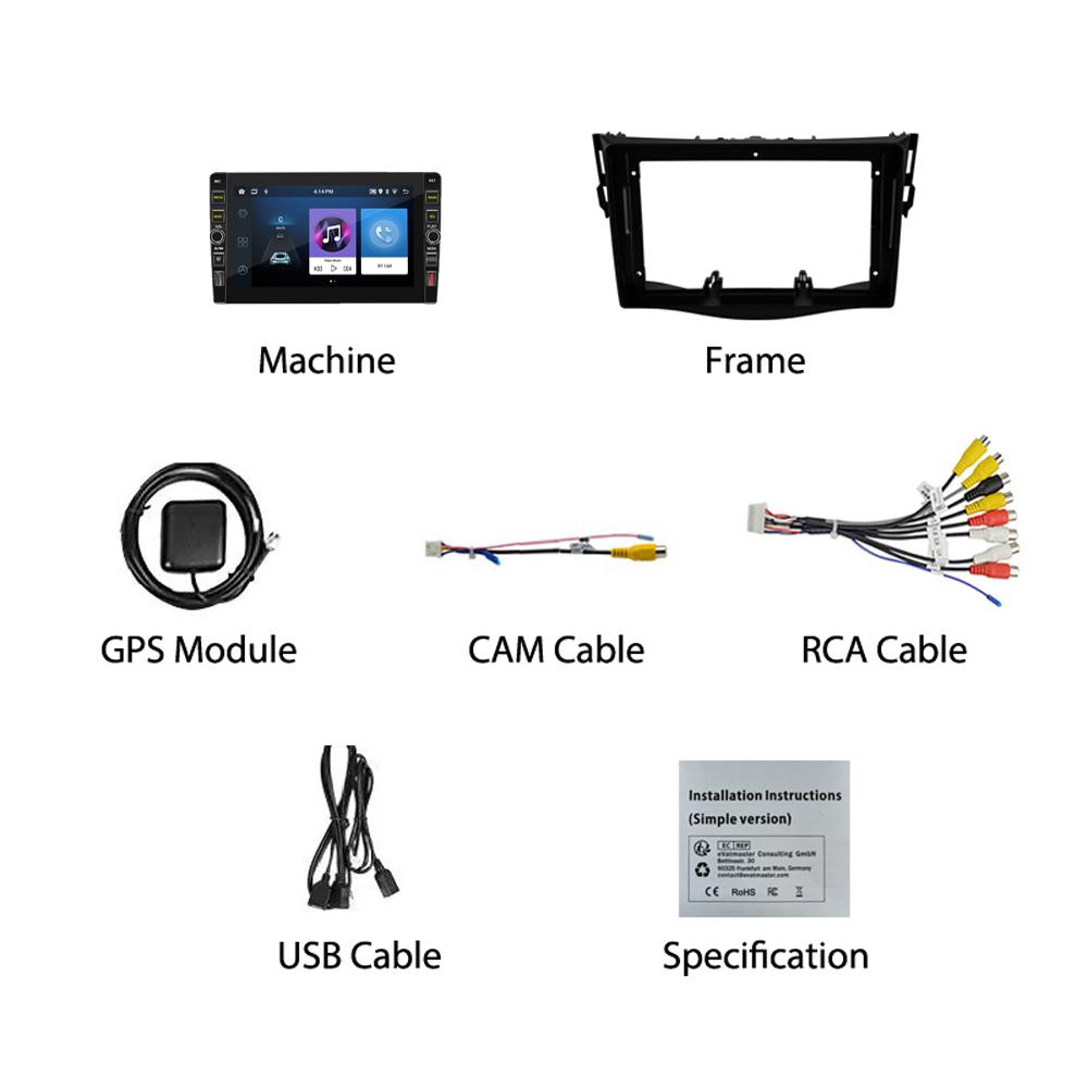 8 zoll Auto Android Radio Für Toyota RAV4 2007-2012 Mit Taste Knopf 2din Multimedia Stereo Video Player WIFI GPS 1 + 32GB