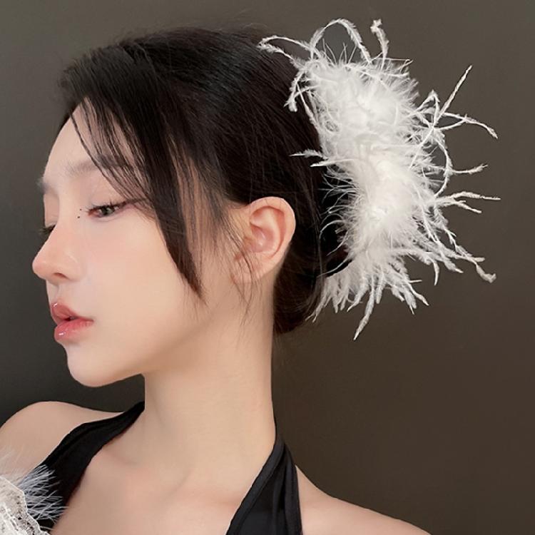 Modische Haarklammern im Stil der 1920er Jahre Einzigartige Federklemme Haarnadel Haarspange Stilvolles Haaraccessoire der 1920er Jahre Lässiger Gebrauch