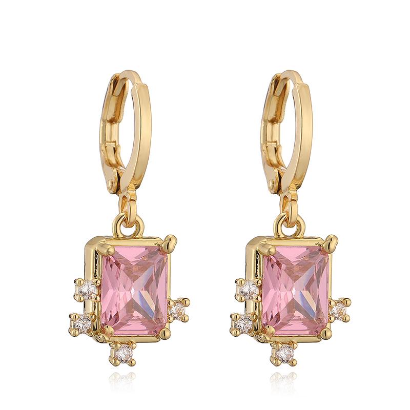 HECHENG, Small Pendant Earrings Shell Flower Sports Sweet and Cute Women's Zircon Party Earrings 1 Pair