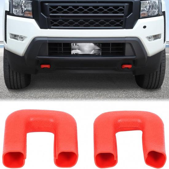Aunginsy Front Bumper Tow Hook Covers Compatible with Nissan Frontier 2022-2025 Pickup Front Bumper Tow Trailer Hitch Receiver Cover Towing Hitch