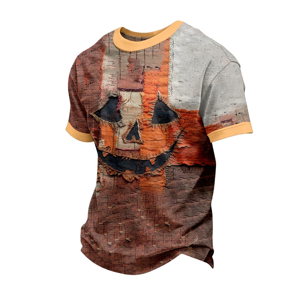 Men's Short Sleeve Halloween Print T-Shirt Casual Fashion Top