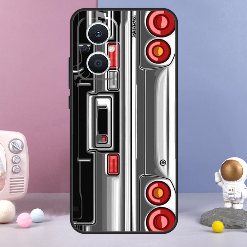 Car Back Cartoon Art JDM Funda For OPPO Reno 11 F 12F 13F 14F 10 12 13 14 Pro 7 8 Lite OPPO Find X9 X6 X5 X8 Pro Case