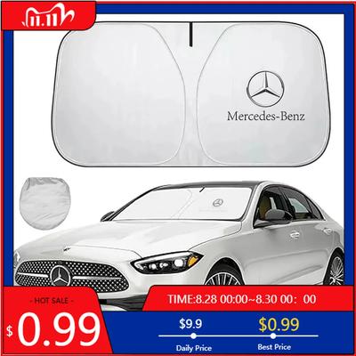 GLC GLB UV Car Front Windshield Sunshade Sunshade Protective Cover For Mercedes Benz AMG W203 W206 W220 W205 W211 W212 GLE GLC
