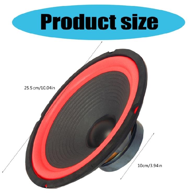 4Ohm 10inch Speakers Subwoofer Car Stereo Speakers Vehicle Door Music Stereo Full Ranges Frequency Subwoofer Loudspeaker