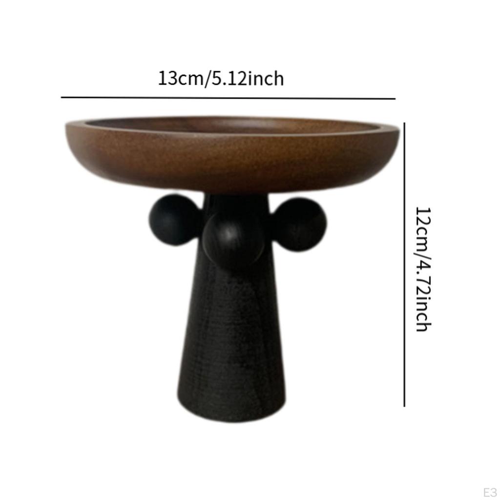 Decorative Tray for Coffee Table Centerpiece Candles Home Decor, Round Wood Serving Tray,