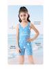 2025 Girls' Quick-Dry One-Piece Swimsuit for Middle & Big Kids - Professional Training & Hot Spring Design