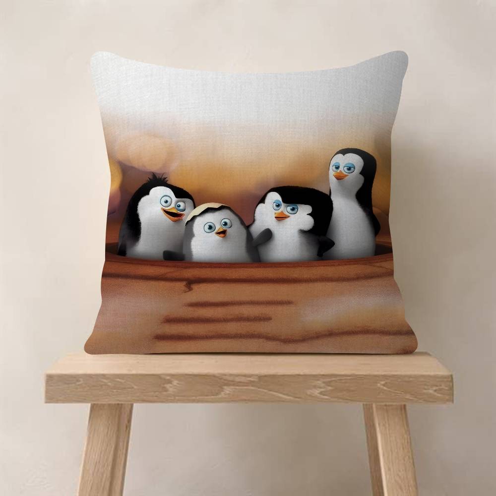 Classic Anime The PPenguins Of MMadagascar   Pillow Cover Design cushion Cover decor Holiday Decorati