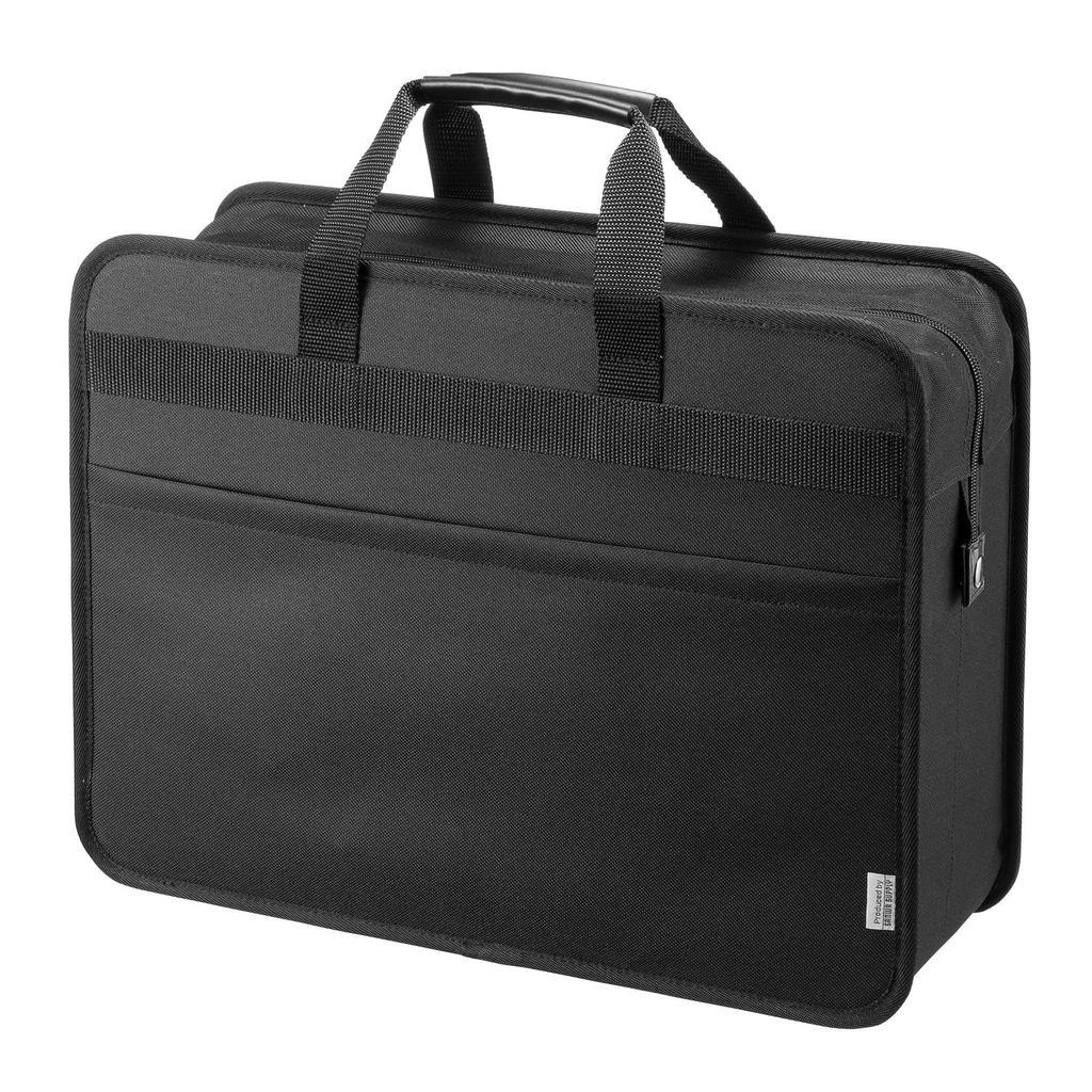 SANWA SUPPLY Easy PC Carry Bag (15.6-inch Wide, Lockable) BAG-BOX2BK3 Black