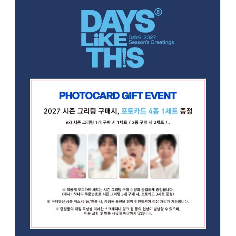 [Pre-order] DAY6 2027 Season’s Greetings [DAYS LIKE THIS] (Online Benefit)