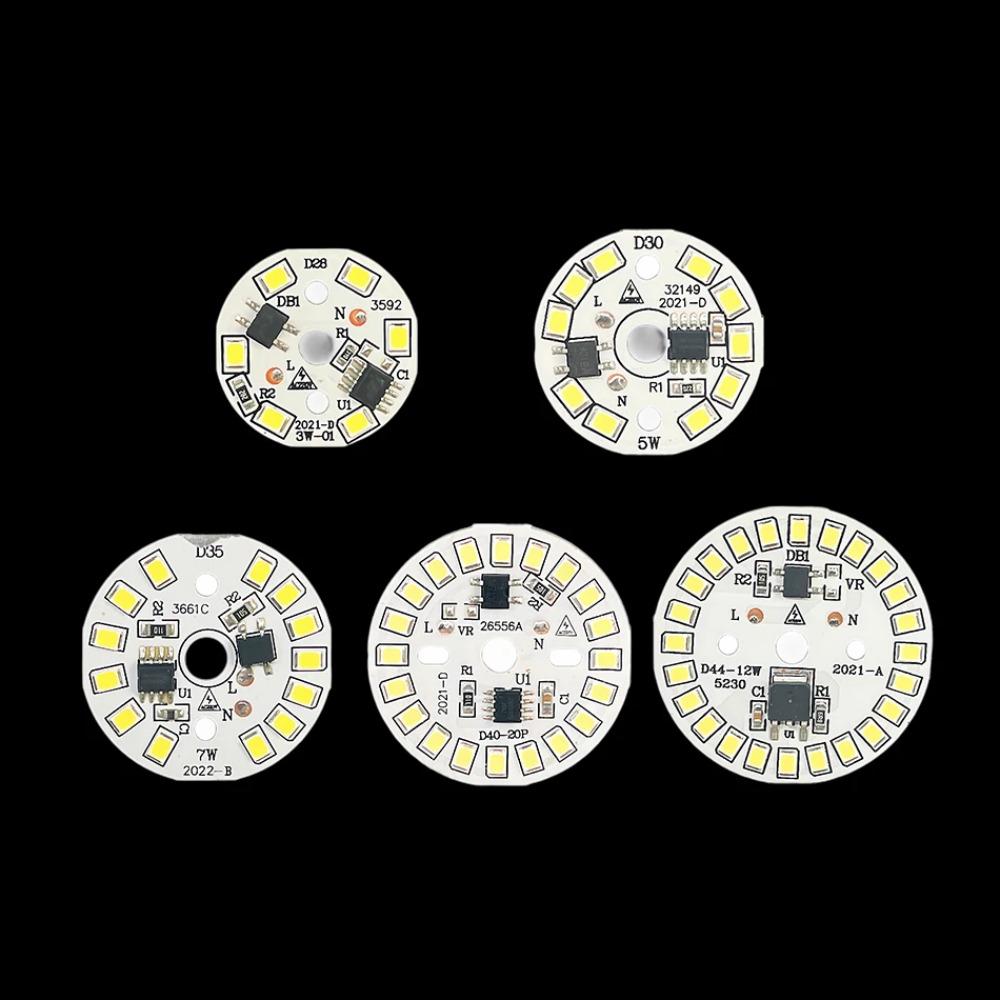 2 buc. Chip LED pentru Bec 3W 5W 7W 9W 12W SMD 2835 Margele Luminoase Rotunde AC 220V Chip Bec Iluminat Reflector