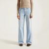 Washed Distressed Slim Fit Jeans Women Low Rise Straight Leg Wide Denim Pants