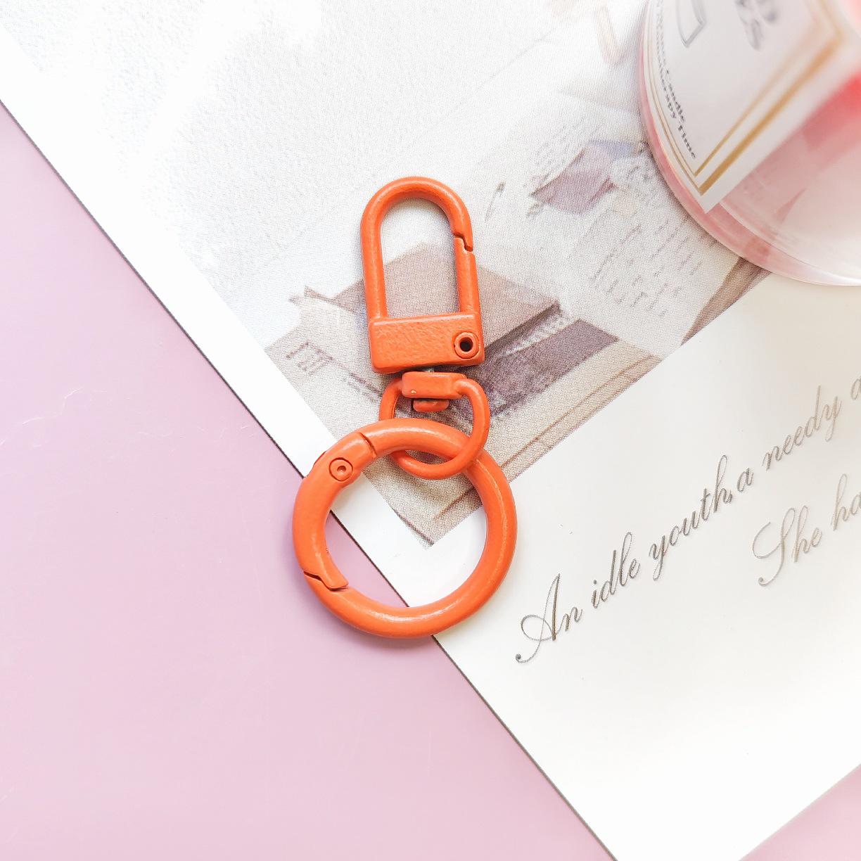 

Брелок для ключей «Красочный Макарон»: Аксессуар для самостоятельного изготовления украшений с пружинным кольцом Candy и подвеской в виде дверной пряжки оранжевый