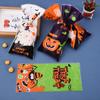 50pcs Trick or Treat Halloween Candy Bags Transparent Cellophane Food Plastic Pack Gift Bag Snack Pouch Pumpkin Bat