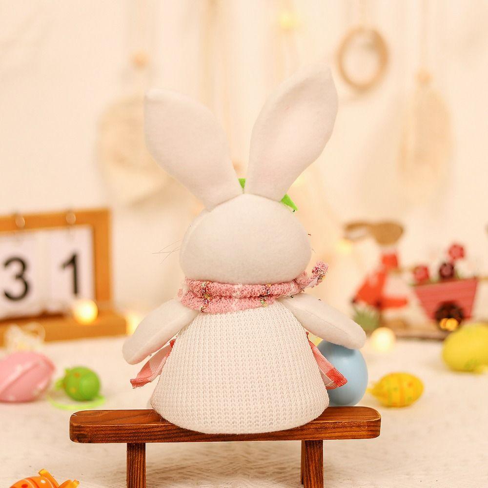 Plush Easter Decorative Rabbit Holding Carrot Easter Rabbit Doll Festival Decoration