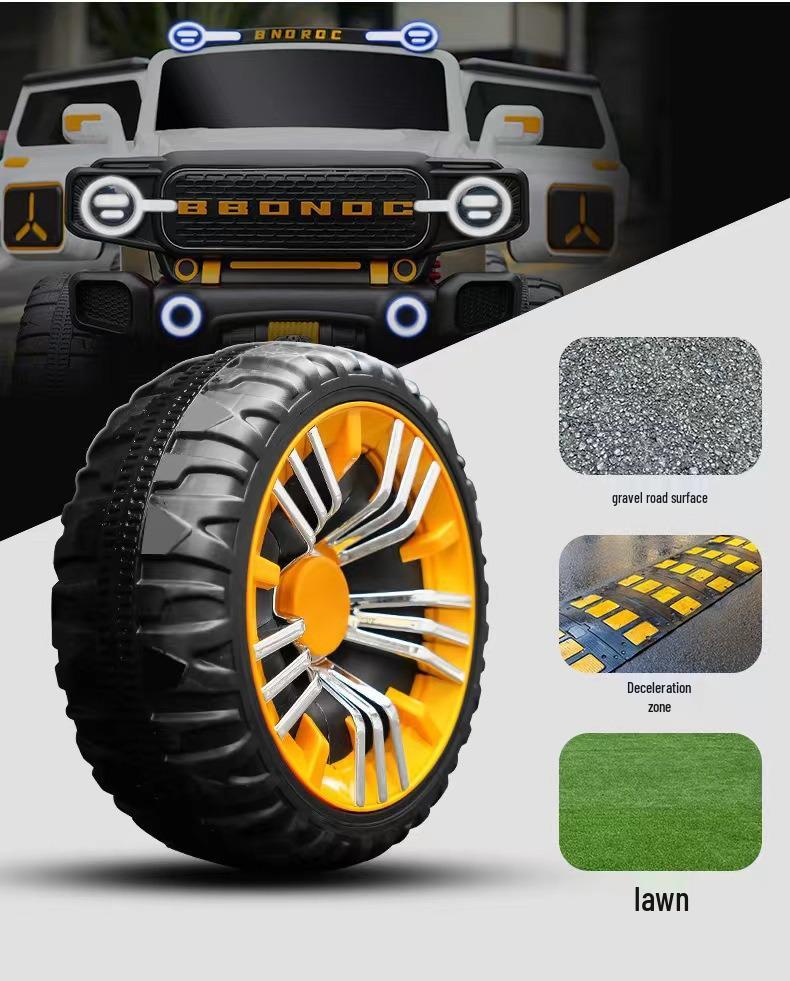 Children’s 4-Wheel Electric Car: Two-Seater Off-Road Toy with Remote Control – Suitable for Kids and Adults.