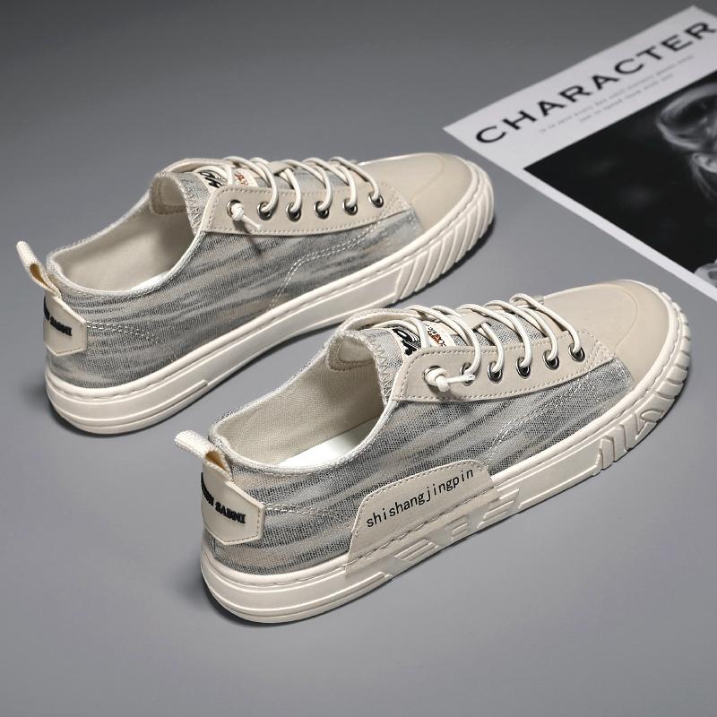 Canvas autumn new casual sports ice silk cloth shoes lazy soft baseplate shoes 39 - ready to ship! бежевый