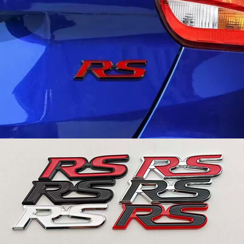 3D ABS Car Letters Logo RS Badge Rear Trunk Sticker Fender Side Emblem For Honda Civic City Fit Shuttle Jazz Car Acceessories