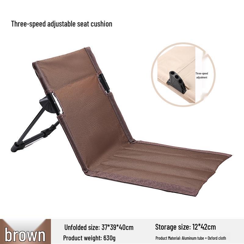 Portable Folding Outdoor Chair with Back Cushion for Camping, Beach, Balcony, Park, Lawn, and Picnic.
