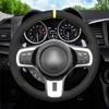 Black Artifcial Carbon Fiber Leather Car Steering Wheel Cover for Mitsubishi Lancer 10 EVO Evolution 2008-2014