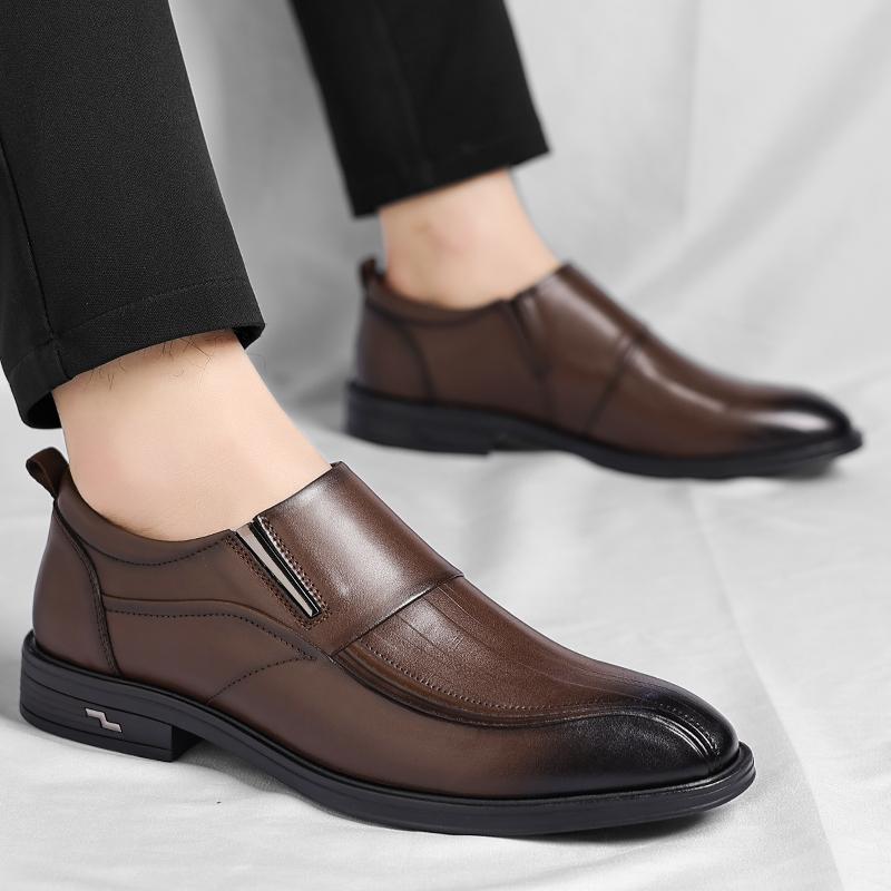 Herren formelle Lederschuhe Minimalistische und hochwertige Designstile Freizeit Business und Büro Schwarz oder Erwachsenenschuhe Heiß