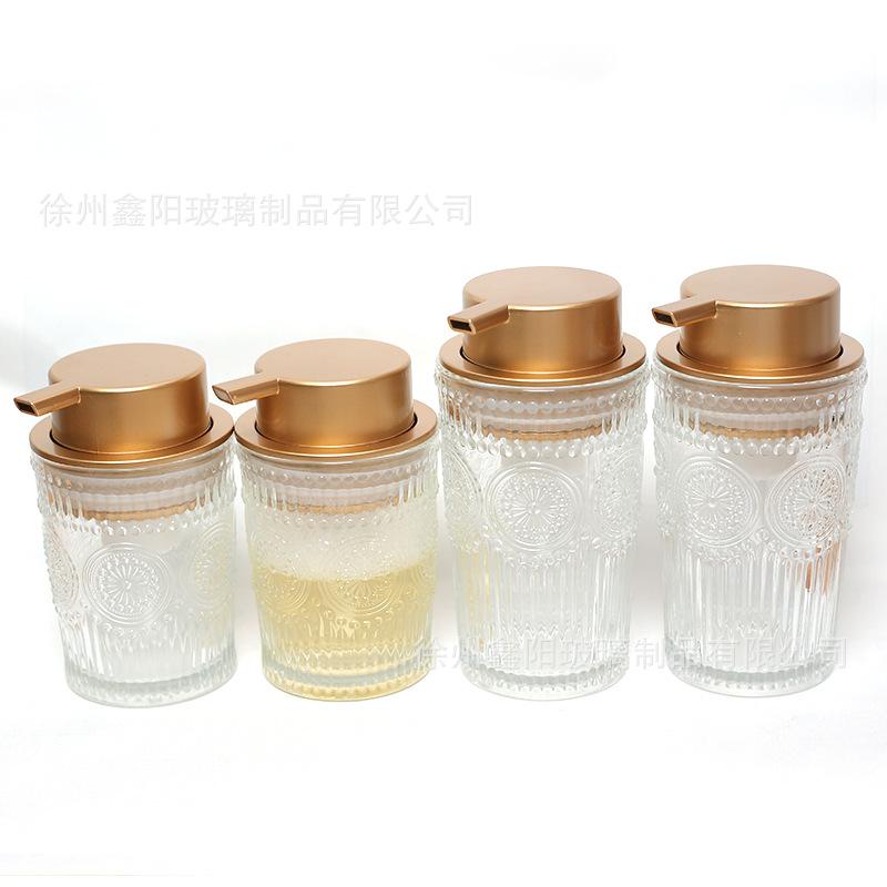 Sticla cu bule de sticlă de lux ușoară de 400 ml Flacon de distribuire pentru spălare manuală Dispenser cu bule Sticla de presă pentru toaletă