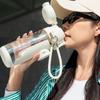 Bottle with Fan Adjustable Speeds Portable USB Handheld Removable for Outdoor Hiking Travel