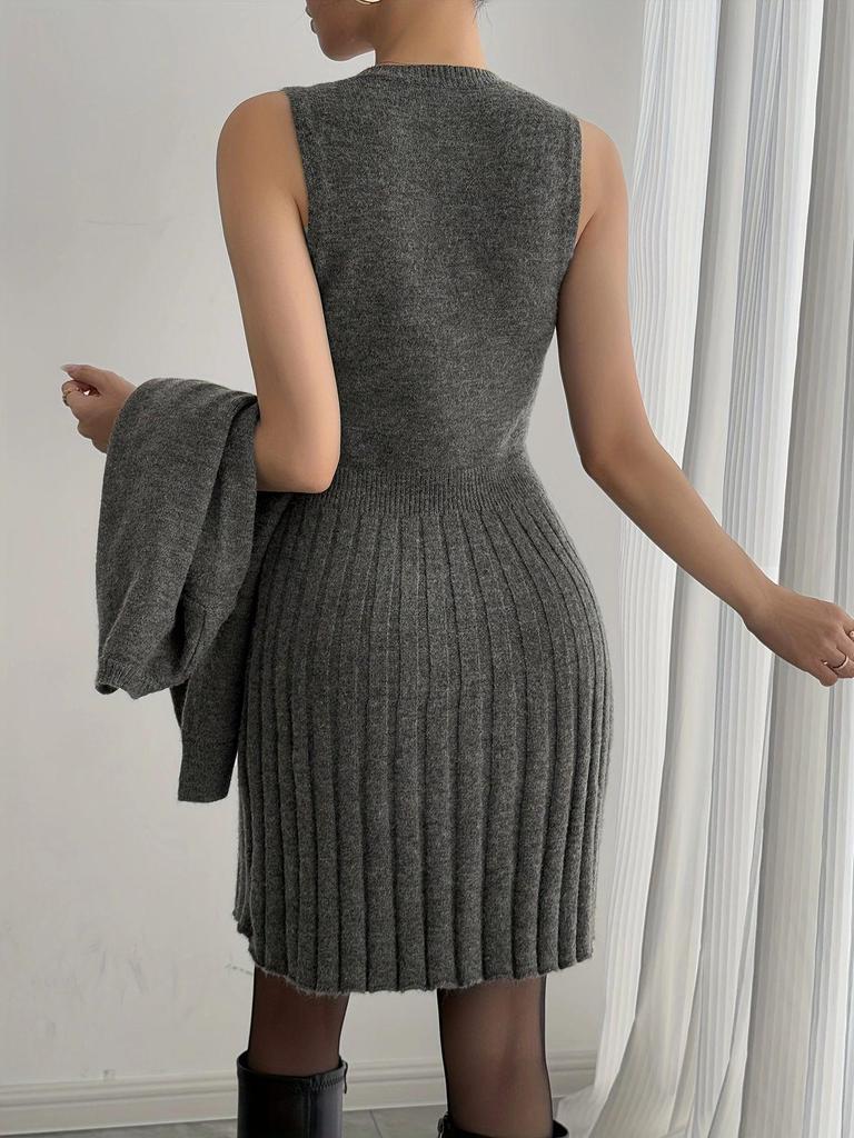 2025 Japanese & Korean Casual Knit Two-Piece Set