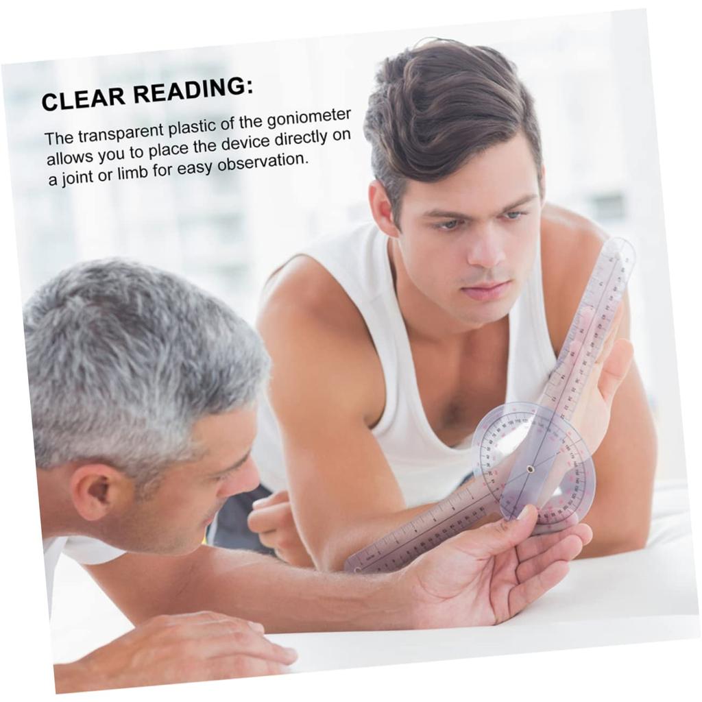 POPETPOP 6-częściowy mały goniometr, goniometr palcowy, kątomierz stawowy, goniometr elastyczny, goniometr obrotowy, kątomierz