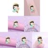 Cute Cartoon Girl Design Metal Brooch Colorful Anime Character Badge For Fun Accessories