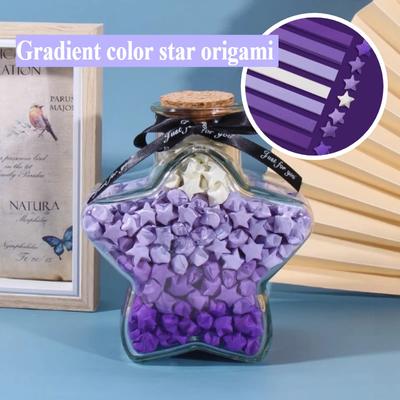 540 listov farebných obojstranných hviezdicových origami, origami papierové prúžky s gradientnými hviezdami, DIY ručná výroba umenia, dekorácia do domácnosti