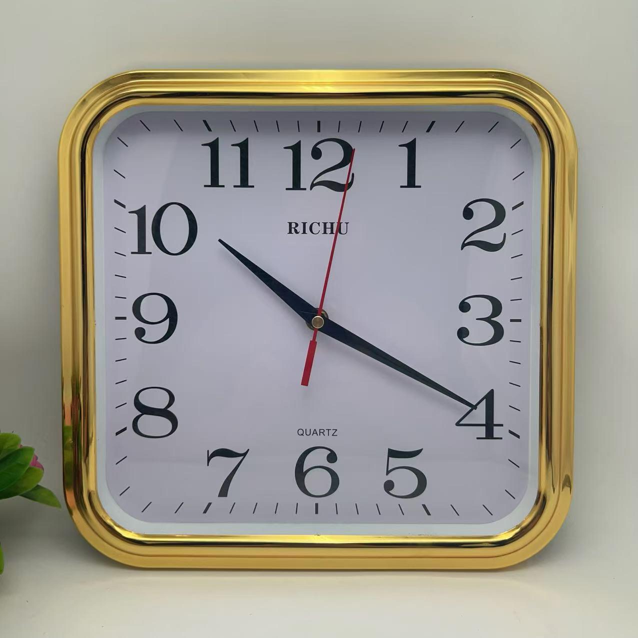 Silent 12-inch Square Wall Clock with Large Numbers - Home Use Quartz Clock for Living Room Silent 29cm Square чёрный