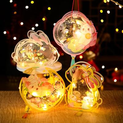 Chinese Lantern DIY Mid Autumn Festival Lanterns Chinese New Year Decoration LED Handmade Chinese Lamp Christmas Pendant Lamp