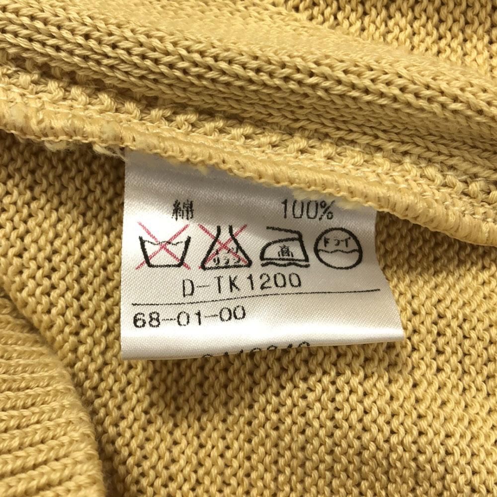 Aquascutum Made In Japan Cotton Knit Best 9 Yellow Women Used