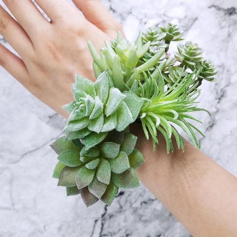 Artificial Potted Plant 11Pcs Fade Resistant Realistic Potted Plant Arrangement For Desk Shelf Tabletop Decoration