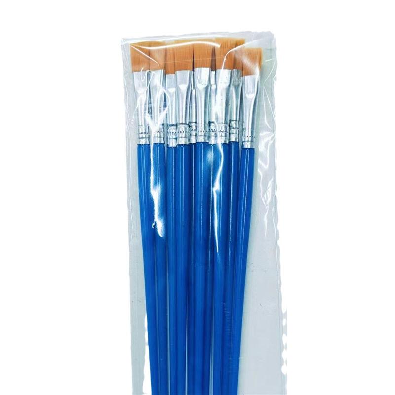 Painting 50PC Nylon Flat Brush Line Watercolor Acrylic Digital Oil Hook Pen