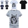 Premium Quality Men Wolf Print Round Neck Short Sleeve T-shirt For Casual Comfort