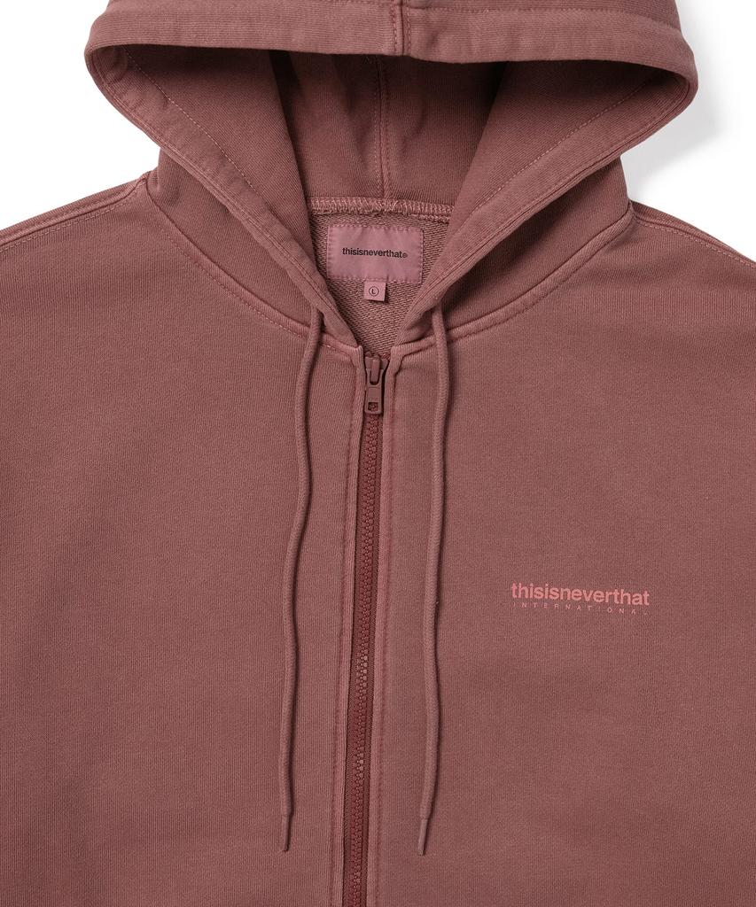 Thisisneverthat Intl. Logo Zip Up Hoodie Dried Rose