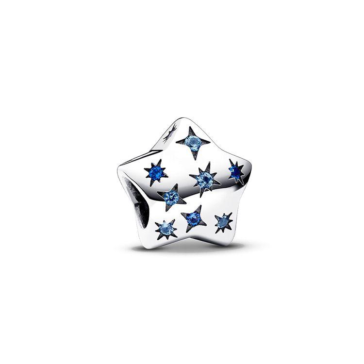 Pandora Starry Sky Decoration 925 Silver Glass Pendant Women pendant 792974C01 Box