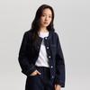 Lee Women's 2026 Spring Collarless Light Wash Short Denim Jacket