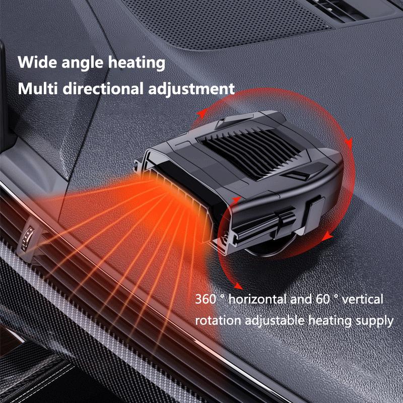 12V Elektrischer Kühl-Heizlüfter Entfeuchter Enteiser 150W Raumheizer Tragbarer Auto-Heizlüfter 360 Grad Drehung Auto Innenraum