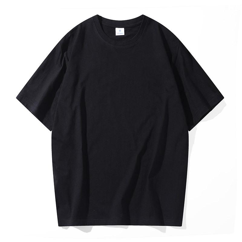 T-shirt da uomo estiva in puro cotone tinta unita casual girocollo top t-shirt sottile allentata traspirante coppia a maniche corte
