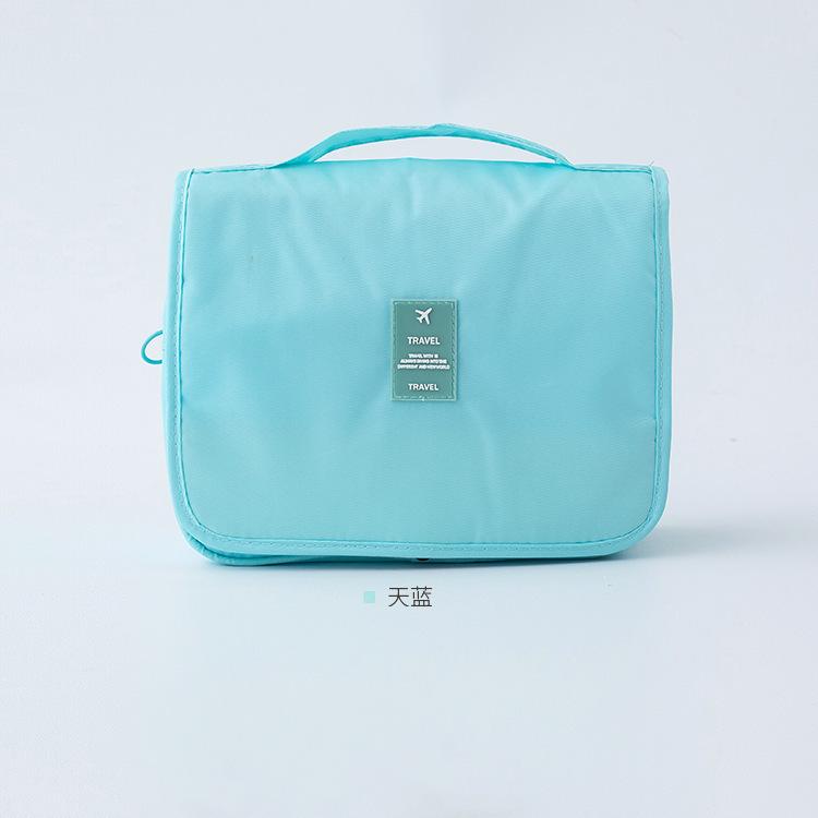 Travel Hanging Hook Wash Bag Large Capacity Foldable Cosmetic Bag Multifunctional Storage Portable Handbag