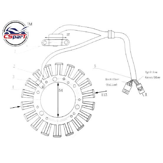 Stator Replacement for CF Moto For CF 500 2007-2016 For CF 500 X5 500 OEM 0180-032000 2011-2015