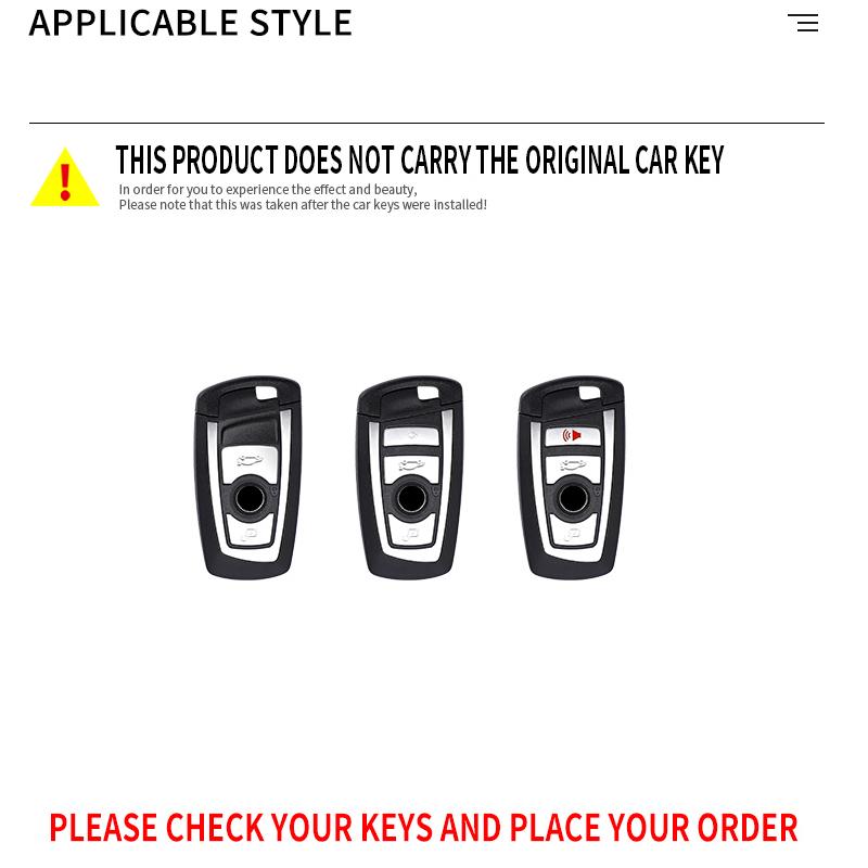 Alloy Car Remote Key Case Cover Protect Shell Bag For BMW 3 4 5 Series 320i 530i 550i F20 F21 F30 F31 F25 F01 F02 X1 X3 X4 X5 X6
