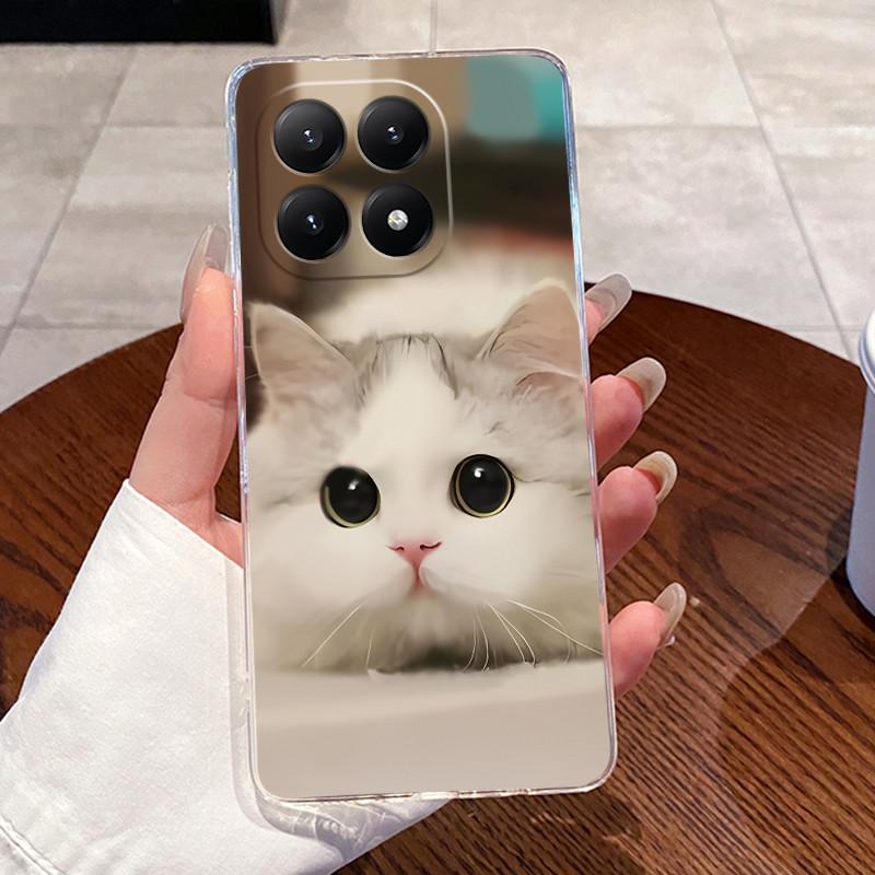 For Xiaomi 15T Case Aesthetic Fashion Cute Cat Astronaut Soft Silicone TPU Back Cover For Xiaomi 15T Pro Transparent Phone Case